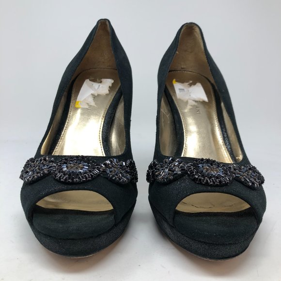 Antonio Melani Womens Black Embellished Heels 10M - Picture 2 of 10